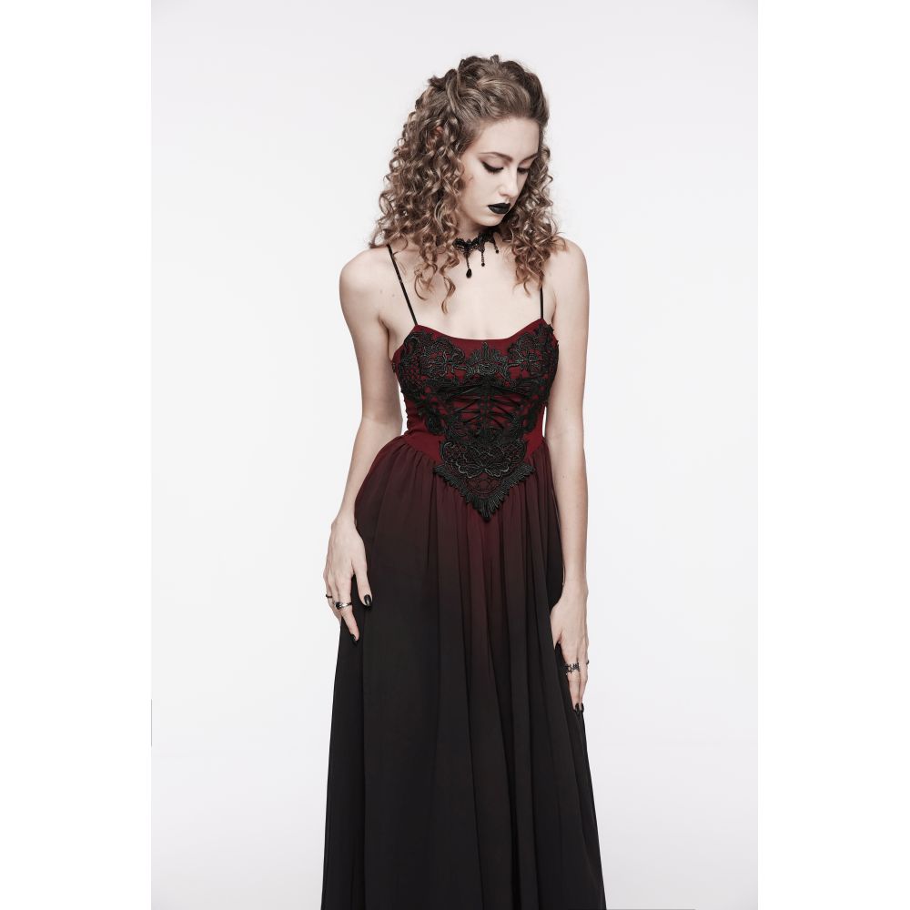 Punk Rave - Alluria Maxi long dress - Black/Red